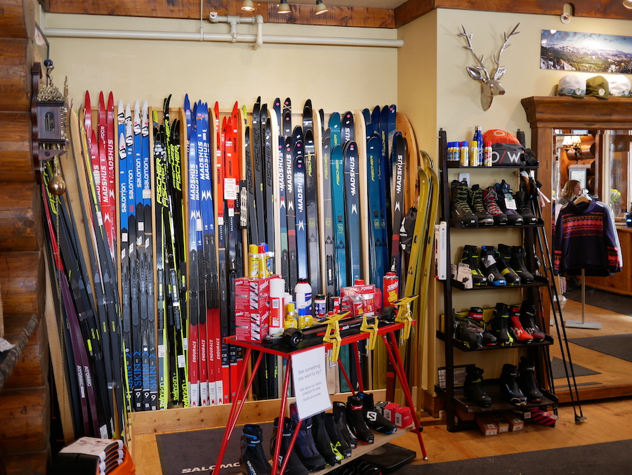 A cross country ski selection