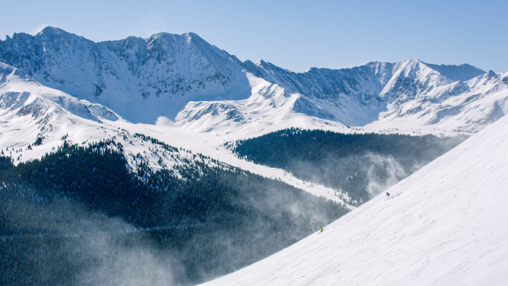 Powder skiing in Colorado.